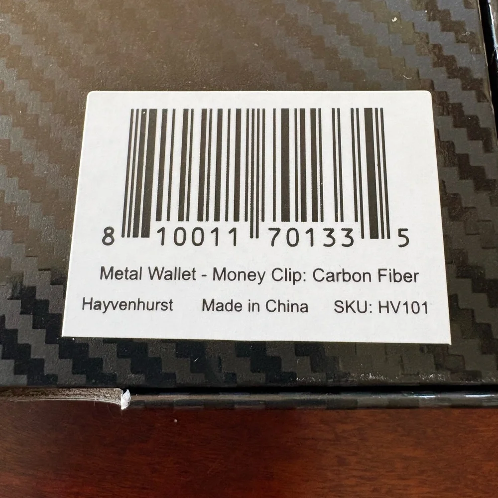 Hayvenhurst Men's Slim Money Clip Credit Card Holder RFID Block Minimalist Metal
